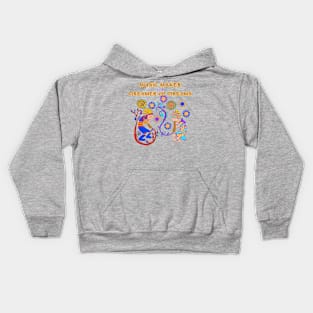 Kokopelli, music makers, flute players, dreams, boy/girl Kids Hoodie